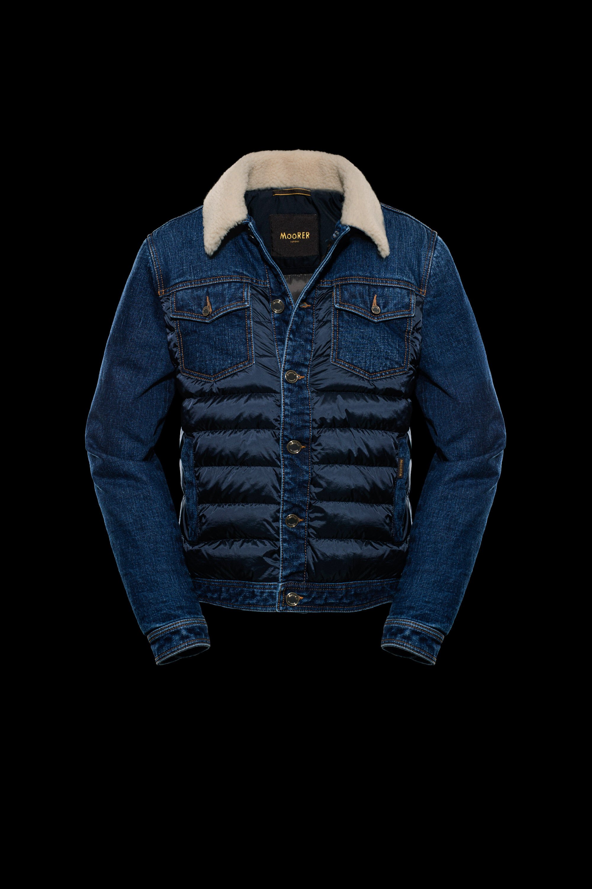 MONDOR-FUR-104S in BLUE: Luxury Italian Jackets | MooRER®