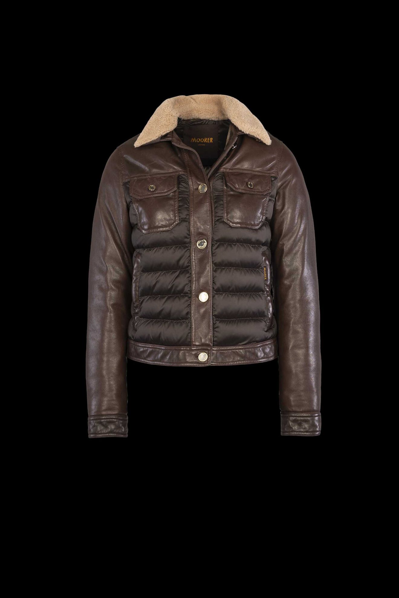 Aries Shrunken Tech Sheepskin Jacket - Brown