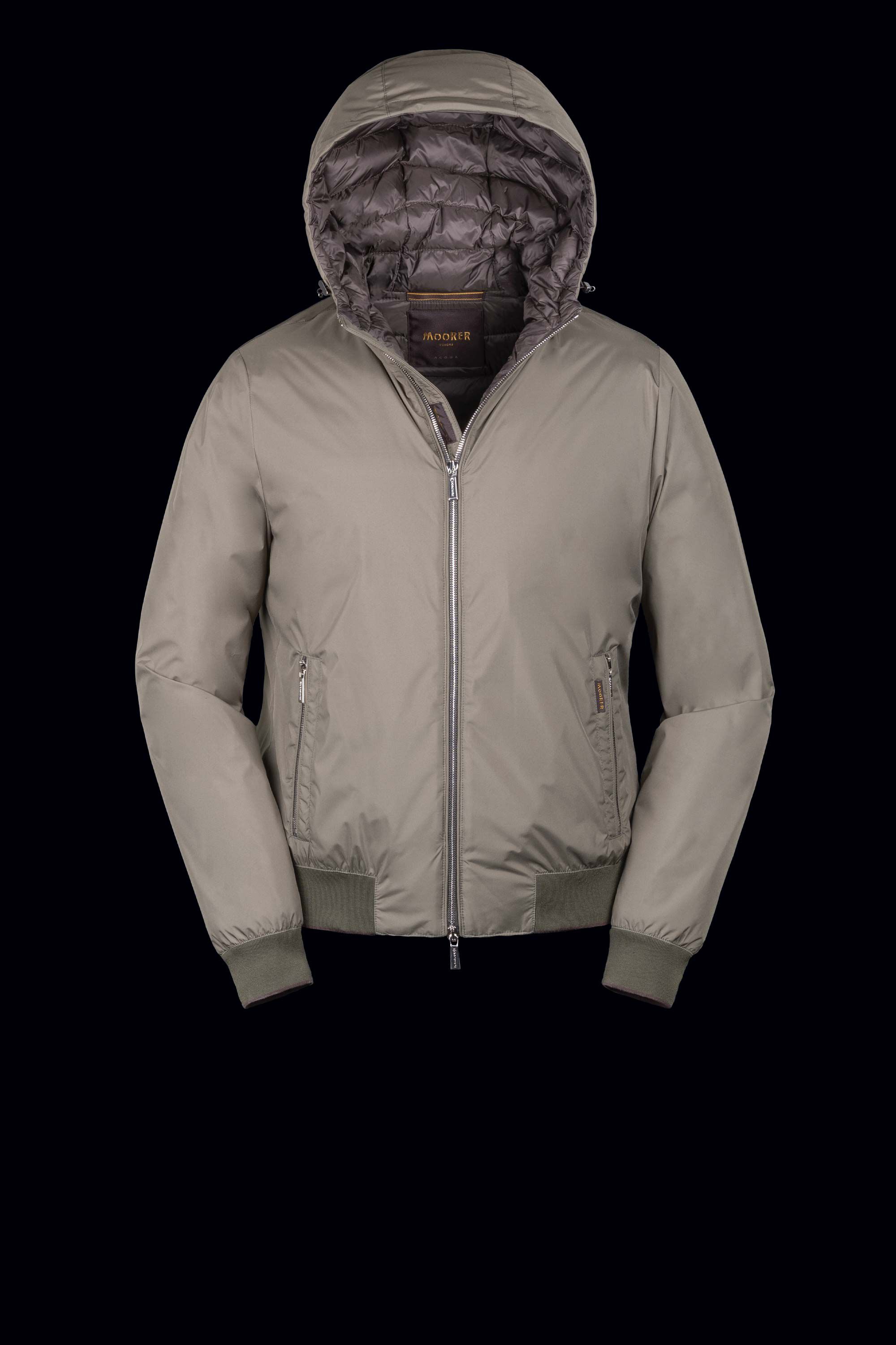 Moorer Oniro hooded padded jacket - Grey